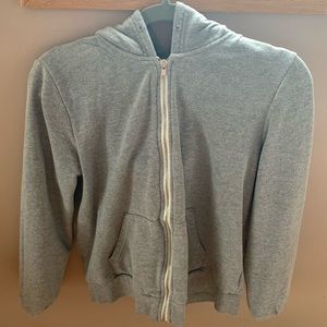 Forever 21 Grey Zip Up Sweatshirt